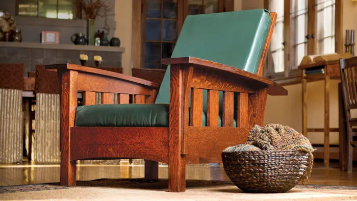 Custom Bow-Arm Morris Chair Inspired Lounge Chair